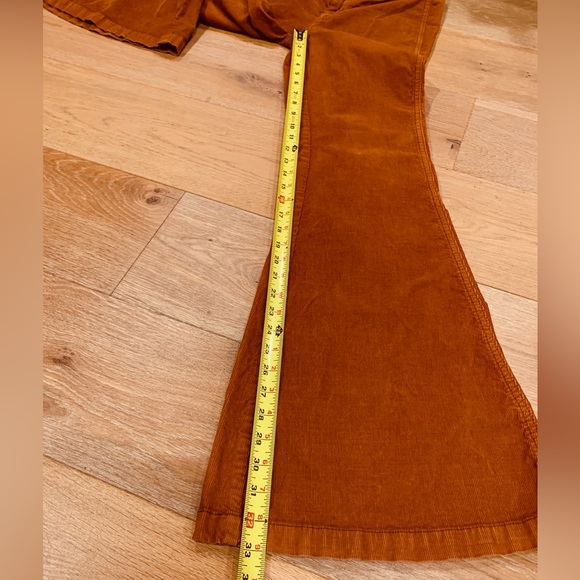 Free People Jolene Corduroy Mega Flare Pants Size 28 Brown Tan Copper - Picture 12 of 13